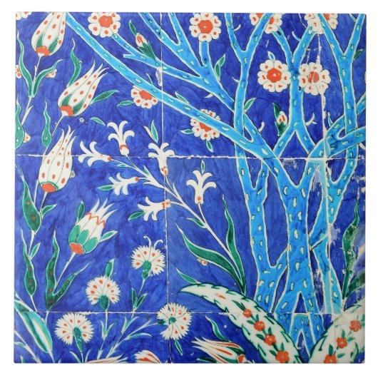 Turkse florale tegels tegeltje (Voorkant)