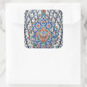 Turkse florale tegels vierkante sticker (Tas)