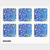 Turkse florale tegels vierkante sticker (Vel)