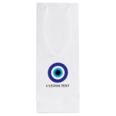 Turkse Griekse trouw Boze Oog Blauwe Mati-logo Wijn Cadeautas (Achterkant)