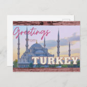 Turkse groeten feestdagenkaart (Voorkant / Achterkant)