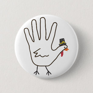 turkse hand ronde button 5,7 cm