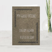 Turkse Happy Birthday Kaart (Voorkant)