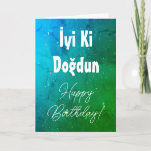 Turkse Happy Birthday Kaart/ İyi Ki Doğdun Kaart