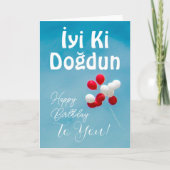 Turkse Happy Birthday Kaart/ İyi Ki Doğdun Kaart (Voorkant)