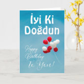 Turkse Happy Birthday Kaart/ İyi Ki Doğdun Kaart (Gele Bloem)