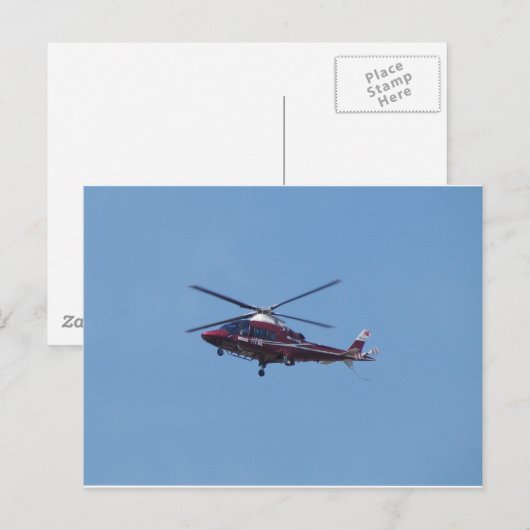 Turkse helikopterambulance. briefkaart (Voorkant / Achterkant)