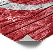 Turkse houten vlag poster (Hoek)