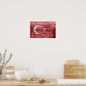 Turkse houten vlag poster (Keuken)