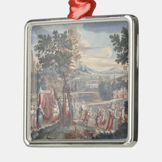 Turkse huwelijksakte, 1712-13 metalen ornament (Links)