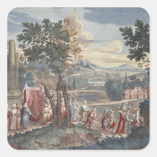 Turkse huwelijksakte, 1712-13 vierkante sticker (Voorkant)