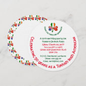 Turkse Ierse Amerikaanse Shamrock verjaardagsuitno Kaart (Voorkant / Achterkant)