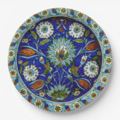 Turkse Iznik Flower Motif for Wedding Papieren Bordje (Voorkant)