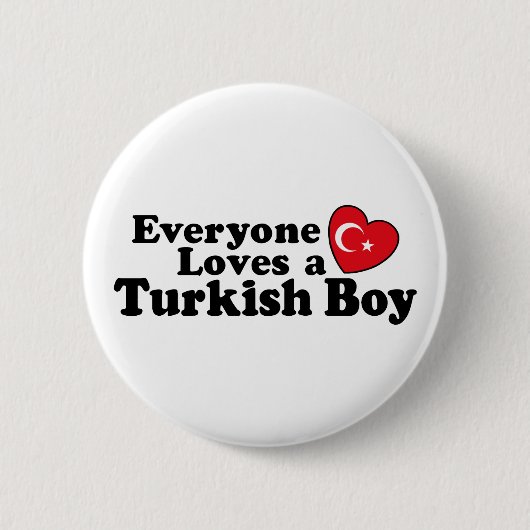Turkse jongen ronde button 5,7 cm (Voorkant)