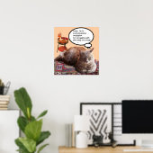 TURKSE KAT IN TRANSCENDENTALE MEDITATIE POSTER (Thuiskantoor)