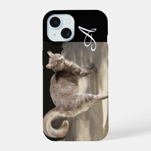 TURKSE KAT MONOGRAAM iPhone 15 CASE (Achterkant)