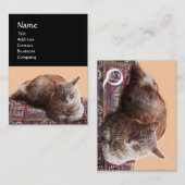 TURKSE KAT OP DE OUDE CARPET-MONOGRAM VISITEKAARTJE (Voorkant / Achterkant)