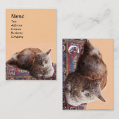 TURKSE KAT OP DE OUDE CARPET-MONOGRAM VISITEKAARTJE (Voorkant / Achterkant)