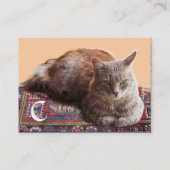 TURKSE KAT OP DE OUDE CARPET-MONOGRAM VISITEKAARTJE (Achterkant)