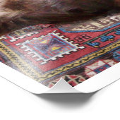 TURKSE KAT OP DE OUDE VLOERBEDDING FOTO AFDRUK (Hoek)