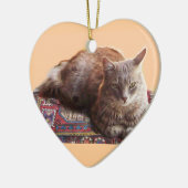 TURKSE KAT OP HET OUDE KARPJE KERAMISCH ORNAMENT (Links)