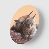 TURKSE KAT OP HET OUDE KARPJE RONDE KLOK (Hoek)