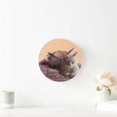 TURKSE KAT OP HET OUDE KARPJE RONDE KLOK (Huis)