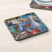 Turkse keramiek bier onderzetter (Linkerzijde)