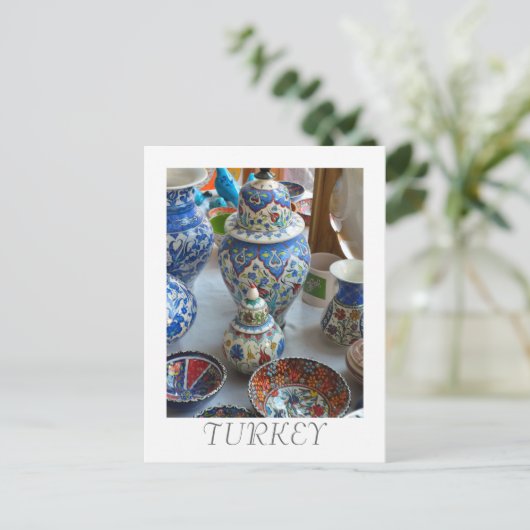 Turkse keramiek briefkaart (Staand voorkant)