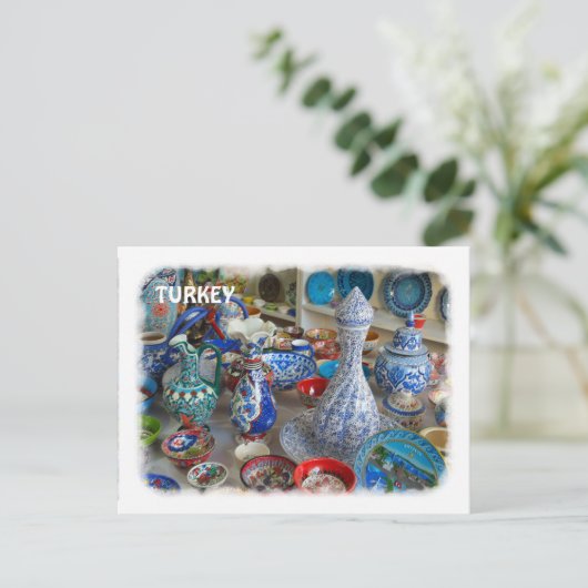 Turkse keramiek briefkaart (Staand voorkant)
