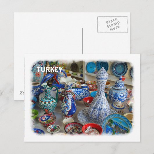 Turkse keramiek briefkaart (Voorkant / Achterkant)