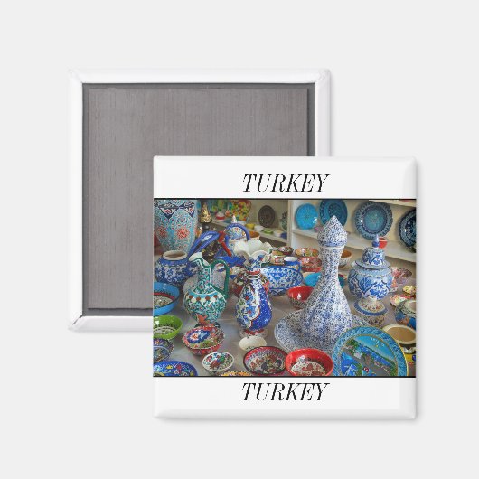 Turkse keramiek magneet (Voorkant / Achterkant)