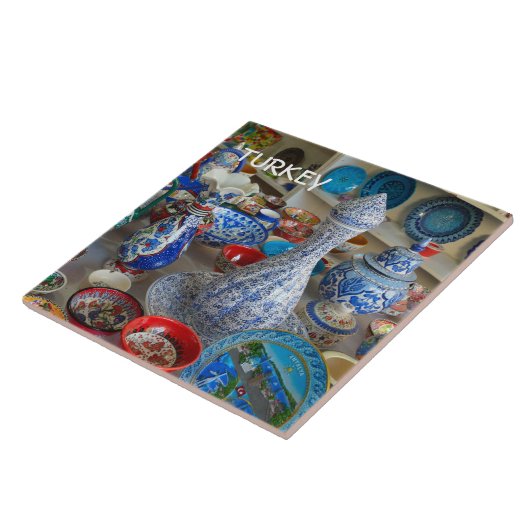 Turkse keramiek tegeltje (Zijkant)