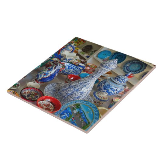 Turkse keramiek tegeltje (Zijkant)