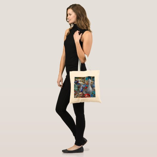 Turkse keramiek tote bag (Voorkant (model))