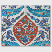 Turkse Keramische Bloem Cadeaupapier (Vlak)