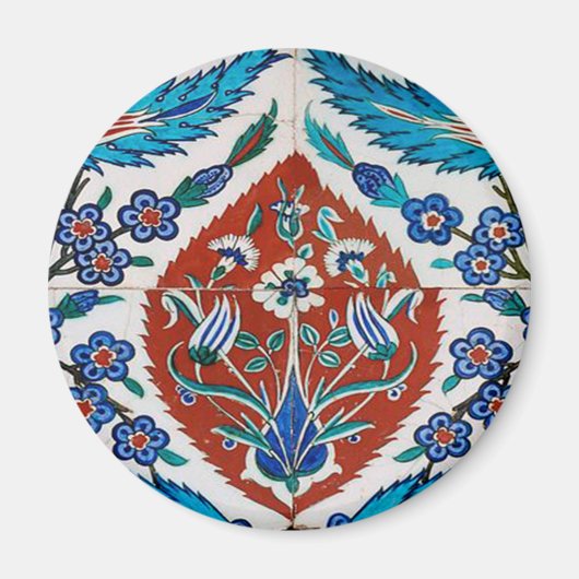 Turkse Keramische Bloem Magneet (Voorkant)