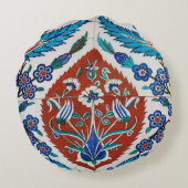 Turkse Keramische Bloem Rond Kussen (Achterkant)