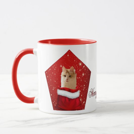 Turkse kerstMok met Angora Cat In-A-Bag Mok (Links)