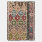 Turkse Kilim Tapijt Vloerkleed Deken (Voorkant Verticaal)