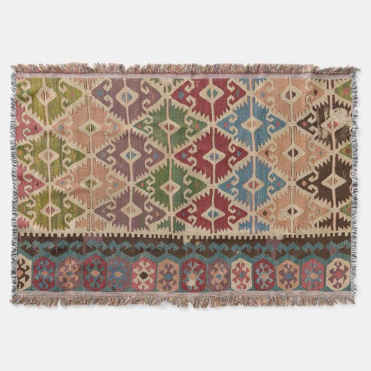 Turkse Kilim Tapijt Vloerkleed Deken (Voorkant)