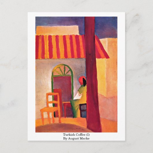Turkse koffie i ) van augustus Macke Briefkaart (Voorkant)