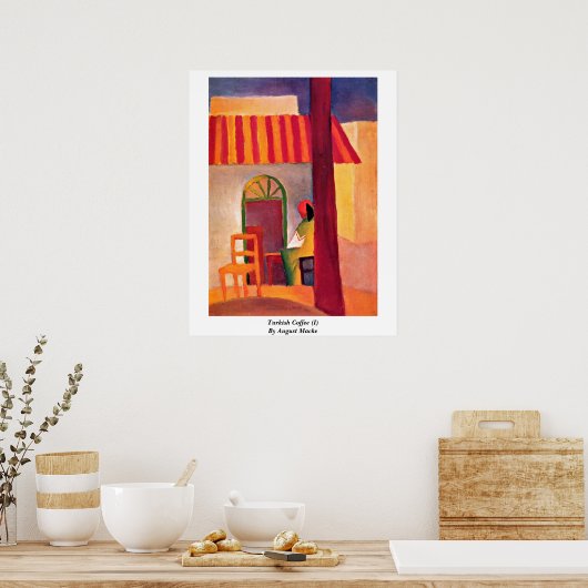 Turkse koffie i ) van augustus Macke Poster (Keuken)