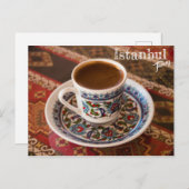 Turkse koffie in Istanbul, Turkije Briefkaart (Voorkant / Achterkant)