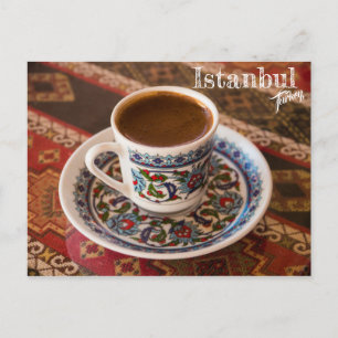 Turkse koffie in Istanbul, Turkije Briefkaart