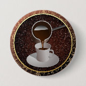 Turkse koffie ronde button 7,6 cm (Voorkant)