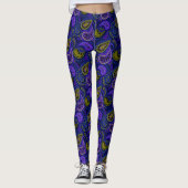 Turkse komkommers abstract pokkenpatroon leggings (Voorkant)