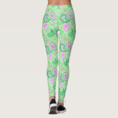 Turkse komkommers abstract pokkenpatroon leggings (Achterkant)