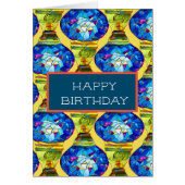 Turkse lampen blauwe mozaïekkunst voor waterverf (Voorkant)