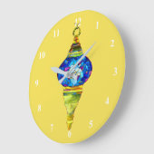 Turkse lampen blauwe mozaïekkunst voor waterverf grote klok (Hoek)